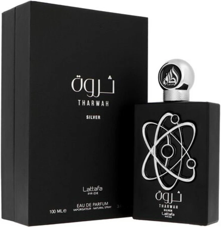 Lattafa Tharwah Sidabrinis EDP parfumuotas vanduo vyrams, 100 ml