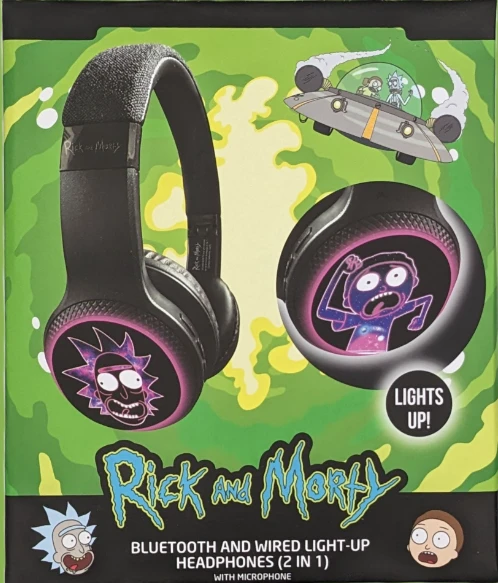 Rick - Morty ausinės BT Light-Up