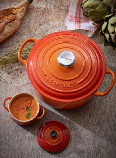 Virtuvės Indai - Le Creuset Signature Keptuvė 24cm Apvalus Ketaus Raudona