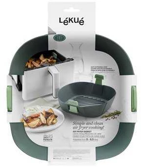 Lékué Silikoninis įdėklas karšto oro gruzdintuvei, žalia, 25 cm