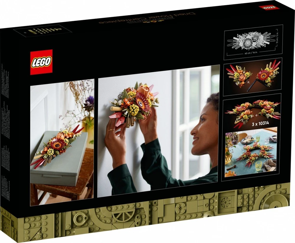 NAUJIENA! LEGO Icons Džiovintų gėlių puošmena 10314