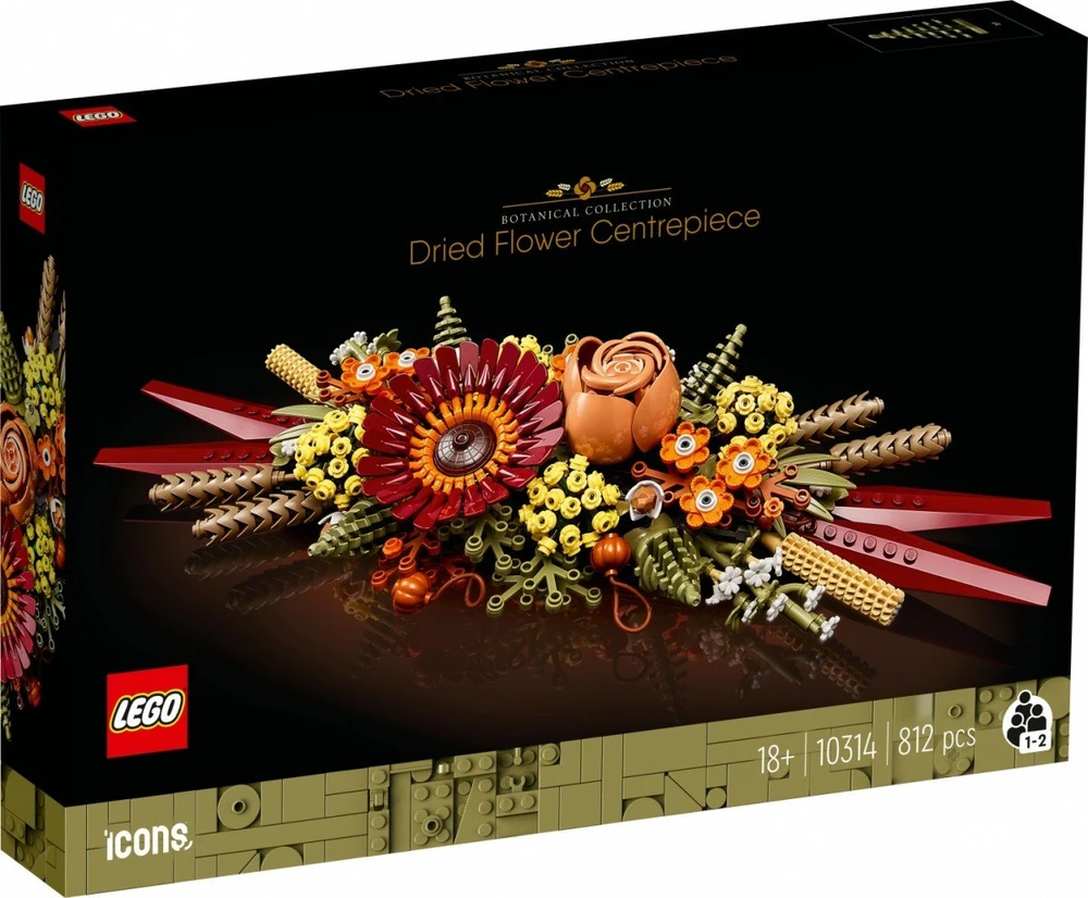 NAUJIENA! LEGO Icons Džiovintų gėlių puošmena 10314