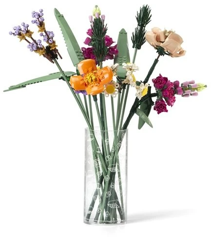 LEGO Cylinder Vase Brick Art Line Translucent – permatoma gėlių vaza