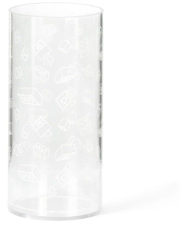 LEGO Cylinder Vase Brick Art Line Translucent – permatoma gėlių vaza
