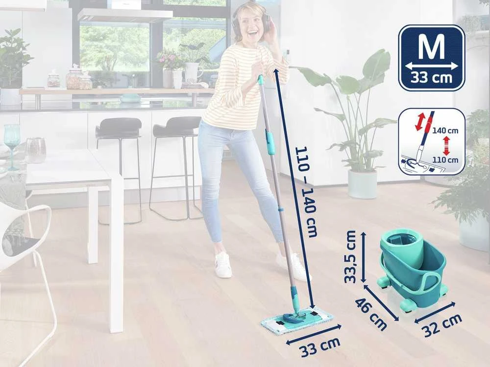 Leifheit 52121 mop Wet Microfiber Mėlyna, Žalias