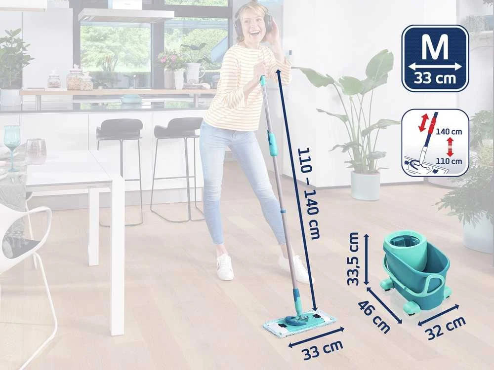 Leifheit 52121 mop Wet Microfiber Mėlyna, Žalias