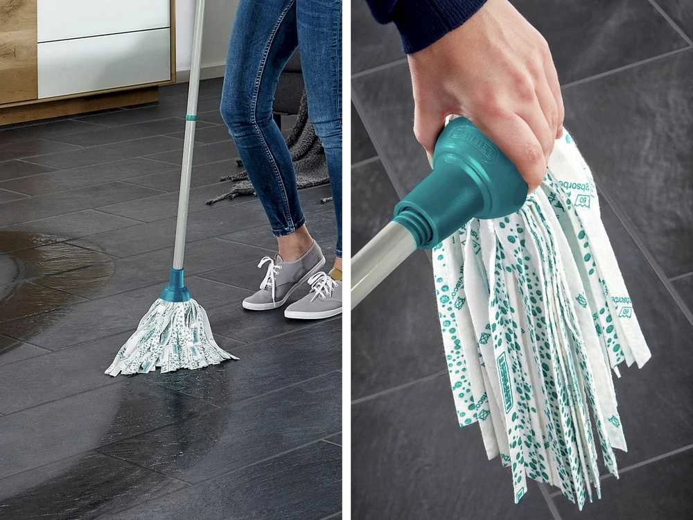 Leifheit 56792 mop Metal, Plastic, Viscose Turquoise, Baltas