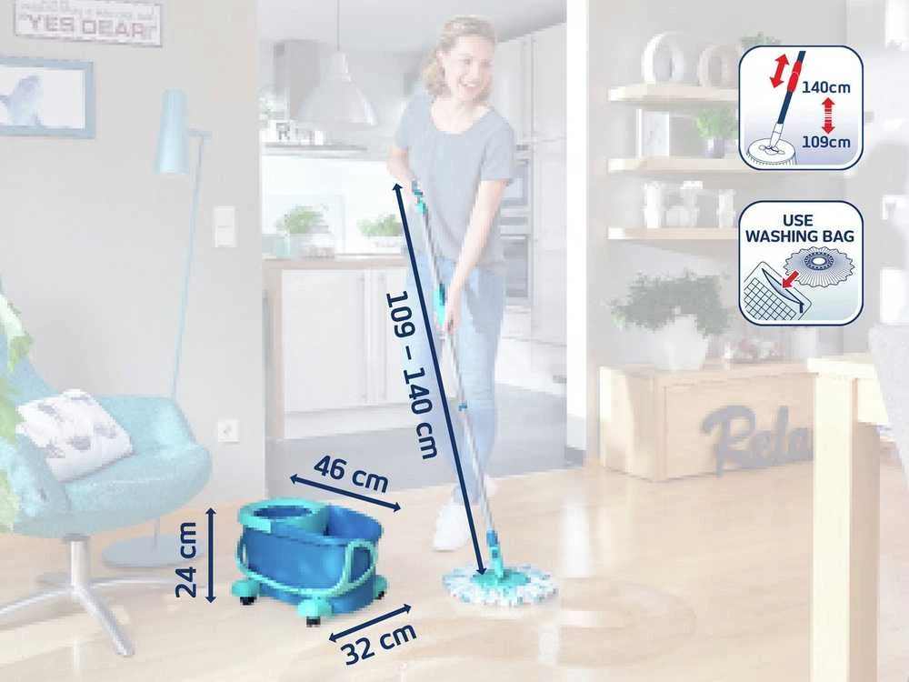 Leifheit grindų valymo rinkinys Clean Twist Disc Mop, 1052102