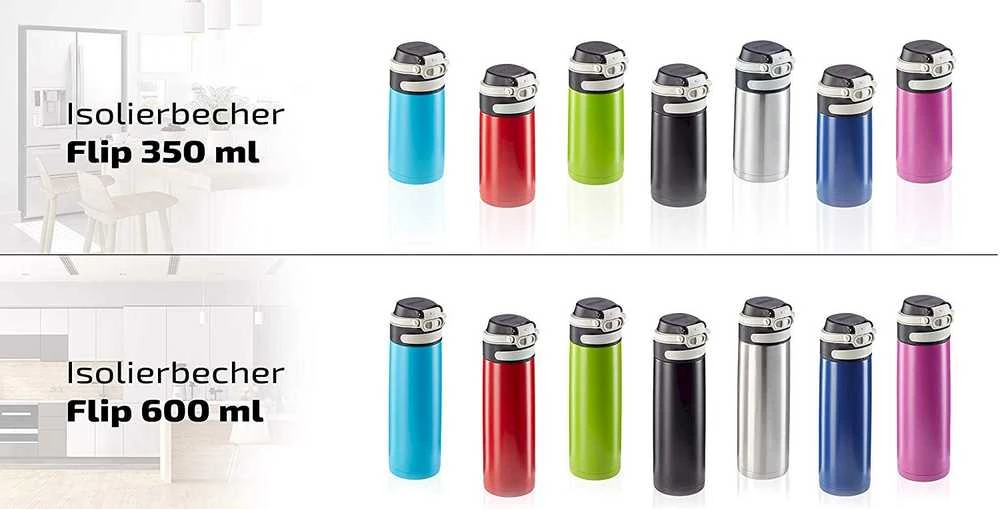 Leifheit 03247 travel mug 350 ml Juodas, Mėlyna Nerūdijantis plienas