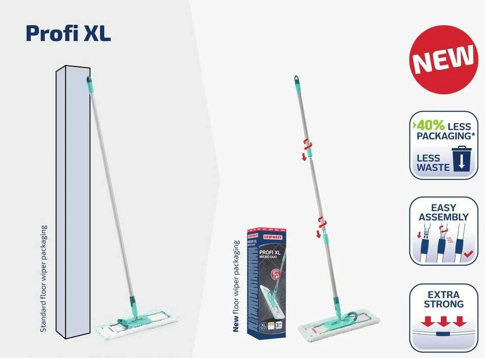 Leifheit LEIFHEIT Grindų šepetys su sulankstoma katėms skirta dėže Profi XL micro duo 42cm 1055019