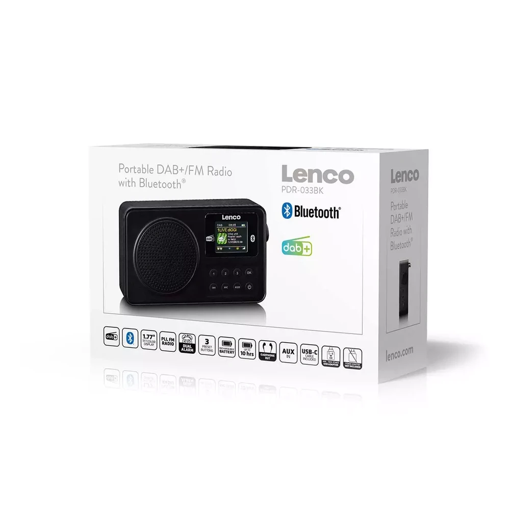 Lenco PDR-033BK - DAB+/FM radijas
