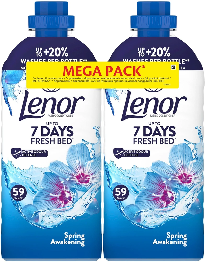 LENOR Audinių minkštiklis "Spring Awakening" 2x1.239 L (118 Skalbimų)