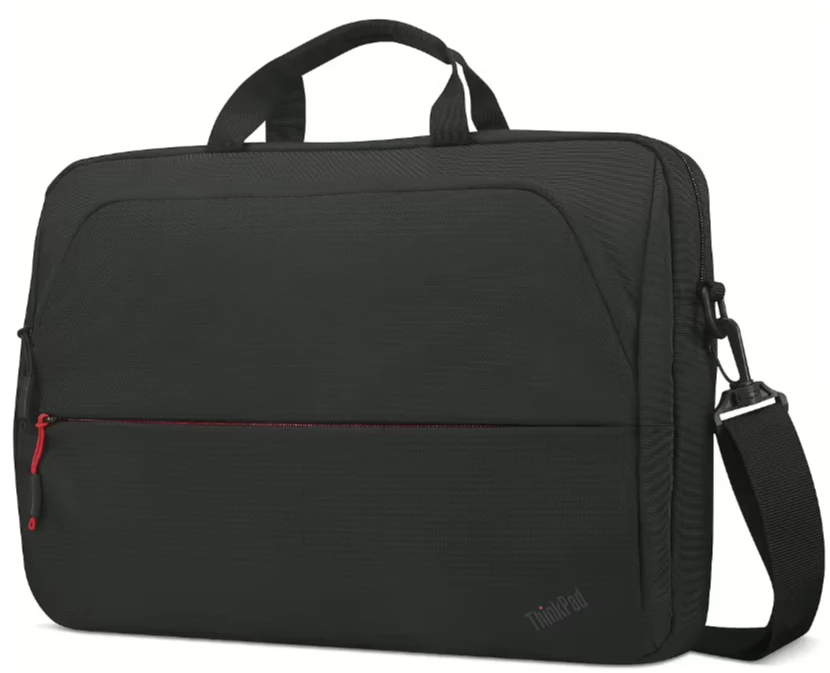 Lenovo | Essential | ThinkPad Essential 13–14 colių plonas nešiojamas kompiuteris su viršutiniu dėklu (tvarus ir ekologiškas, pagamintas iš perdirbto PET: iš viso 7,5 %; išorė: 24 %) | Tinka iki 14 colių | Išorinis dėklas | Dirželis per petį | Juodas