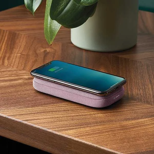 Lexon Powersound belaidė išorinė baterija 5000 mAh su „Bluetooth“ garso kalba, rožinė, LA128P