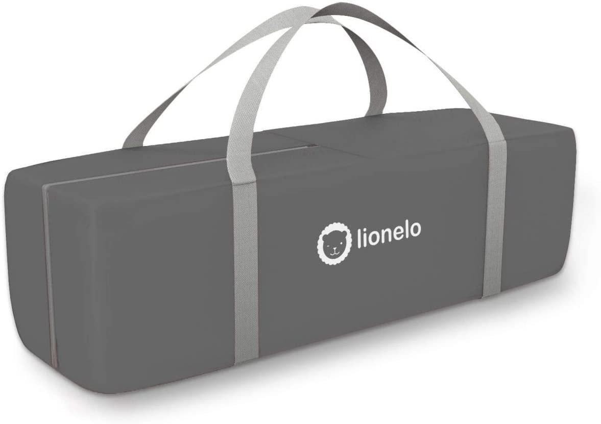 Kelioninė lovytė-maniežas su vystymo stalu iki 15 kg Lionelo Sven Plus Turquoise/Pilkas