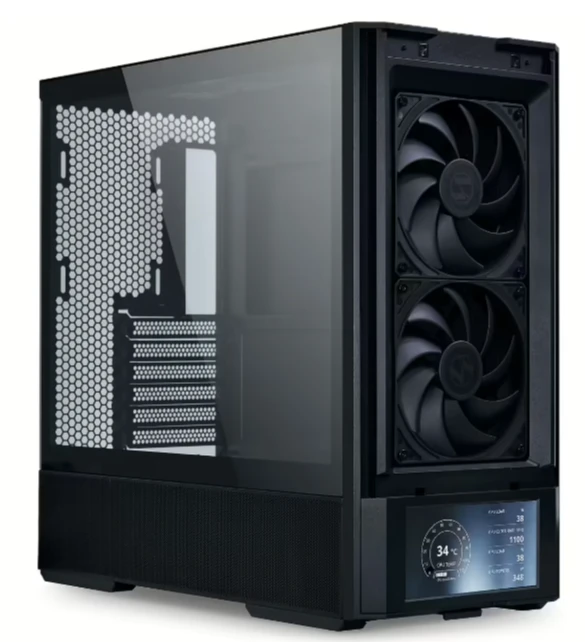 Lian Li LANCOOL 207 PC kompiuterio korpusas, Midi-Tower, ATX, Tempered Glass – juodos spalvos
