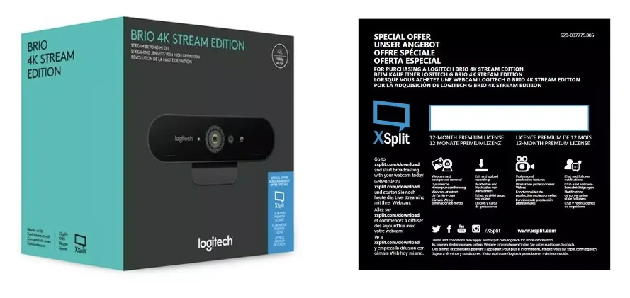  Internetinė kamera Logitech Brio 4 K Stream edition