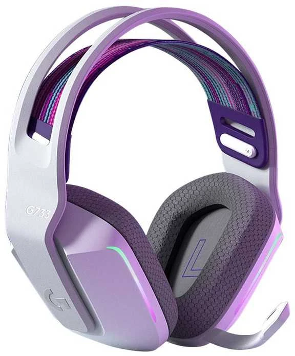Belaidės ausinės Logitech G733, LIGHTSPEED, RGB, Baltos spalvos