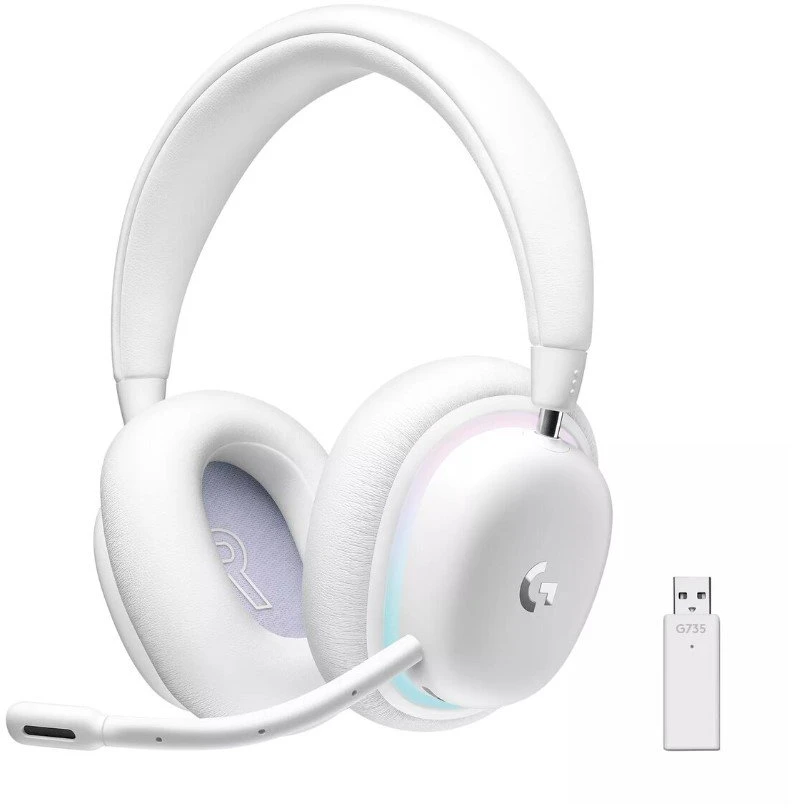 Logitech G735 Lightspeed  belaidės ausinės žaidimams, Baltos spalvos