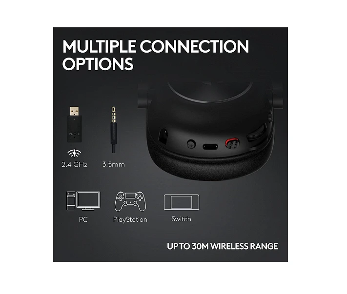 Logitech G Pro X 2 Lightspeed belaidės ausinės žaidimams, Baltos spalvos