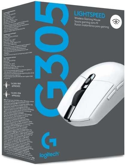 Belaidė žaidimų pelė Logitech G305 Hero, Lightspeed, Balta