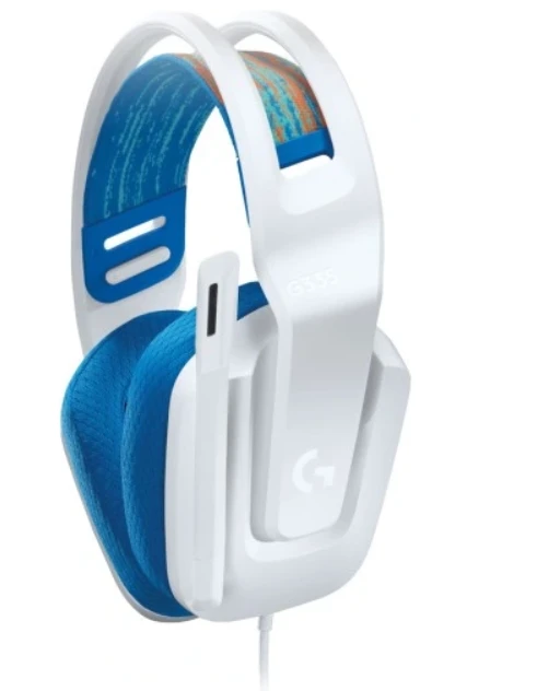 Laidinės žaidimų ausinės Logitech G335, baltos spalvos