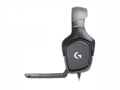 Logitech G432 7.1 Surround Sound ausinės su laidu žaidimams, Juodos