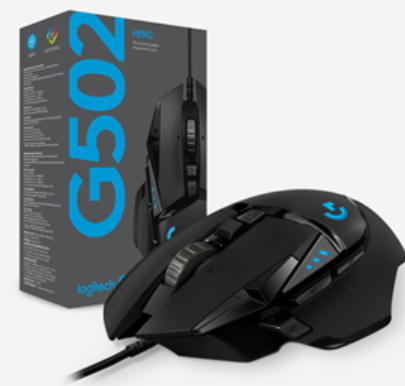 Pelė žaidimams Logitech G502 HERO, juoda