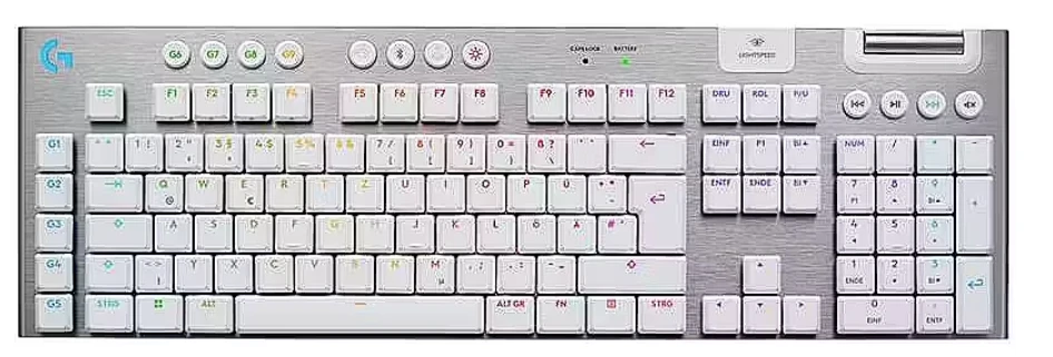 Logitech G915 X Lightspeed belaidė mechaninė klaviatūra | US, TACTILE SWITCHES | Balta