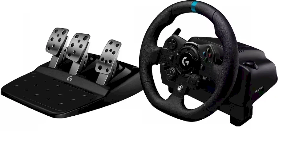 LOGITECH G923 SE lenktyninio vairo ir pavarų perjungimo svirties derinys, skirtas „XBOX Series X S XBOX One“ ir PC Juodas