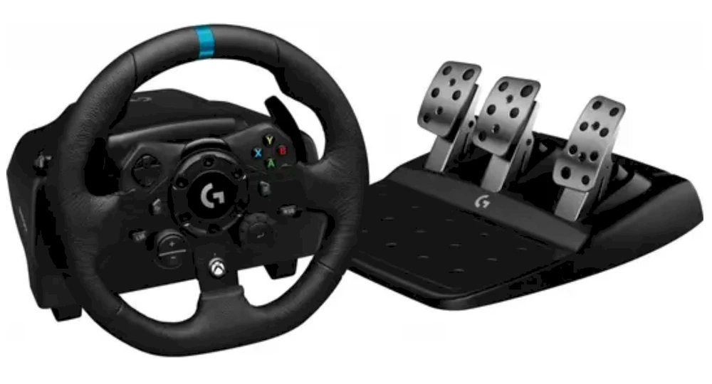 LOGITECH G923 SE lenktyninio vairo ir pavarų perjungimo svirties derinys, skirtas „XBOX Series X S XBOX One“ ir PC Juodas