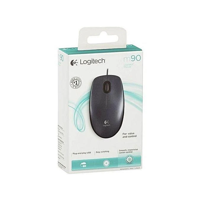 Optinė pelė su laidu Logitech M90 juoda