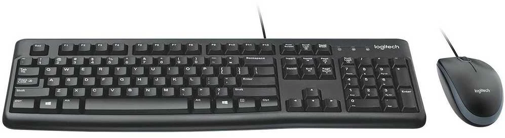 Laidinis klaviatūros ir pelės komplektas Logitech MK120, International išdėstymas