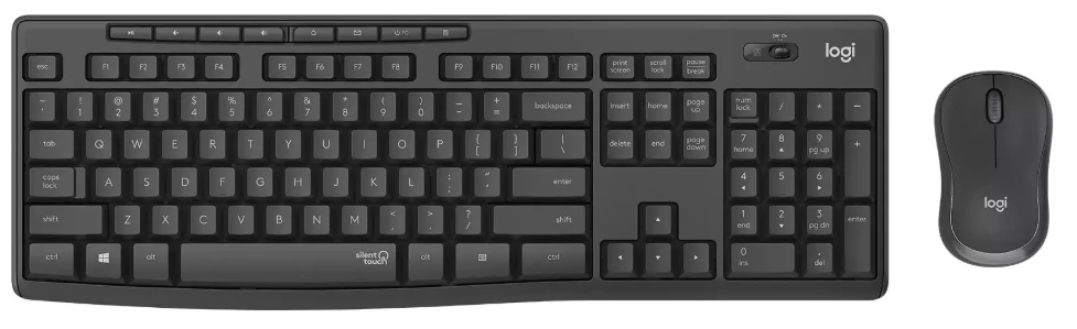 Tyli belaidė Klaviatūra su pele Logitech MK295, Nordic išdėstymas
