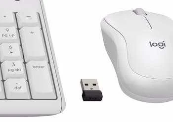 Belaidė Klaviatūra Su Pele Logitech MK295, US išdėstymas, Baltos Spalvos