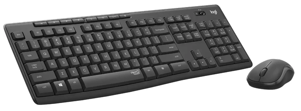 Tyli belaidė Klaviatūra su pele Logitech MK295, Nordic išdėstymas