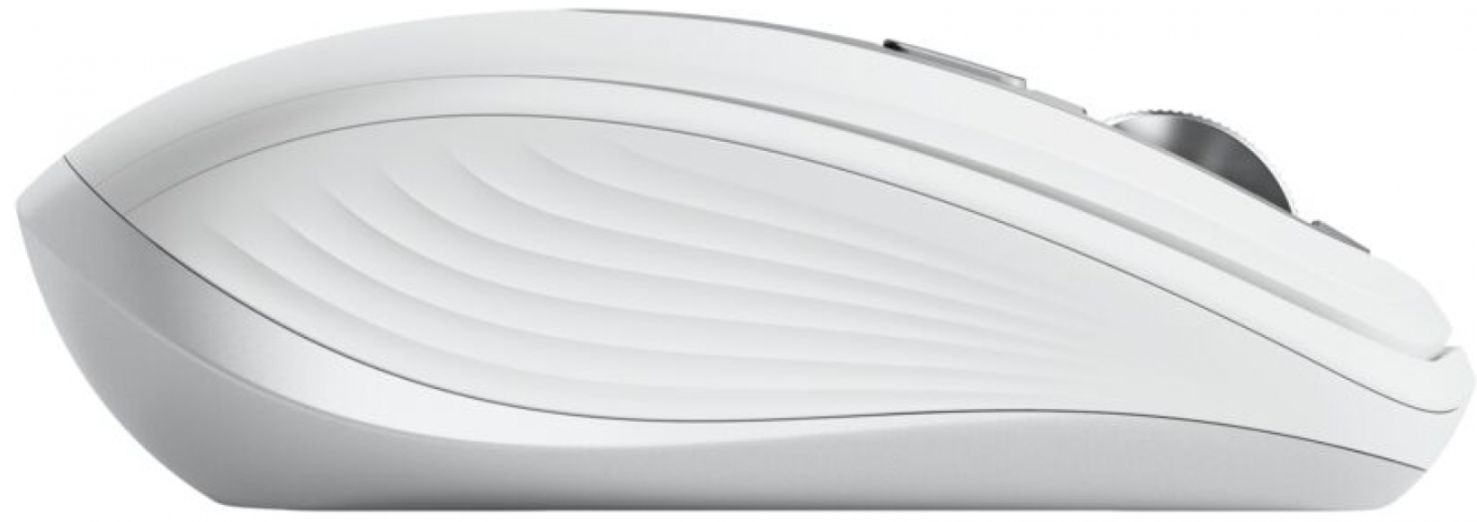 Belaidė pelė Logitech MX Anywhere 3S - RF belaidė + Bluetooth, lazerinis, 8000 DPI, Pale Pilkas (Baltas)