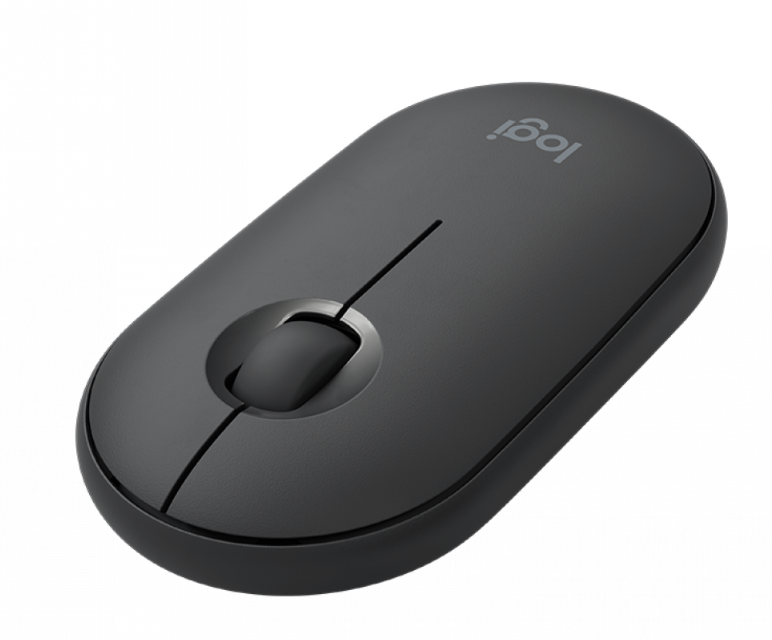 Minimalistinė moderni ir tyli belaidė pelė Logitech Pebble M350, Grafito spalvos