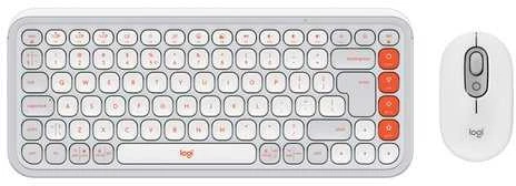 Klaviatūra LOGITECH POP ICON COMBO - OFF Baltas - US INT'L - BT - INTNL-973