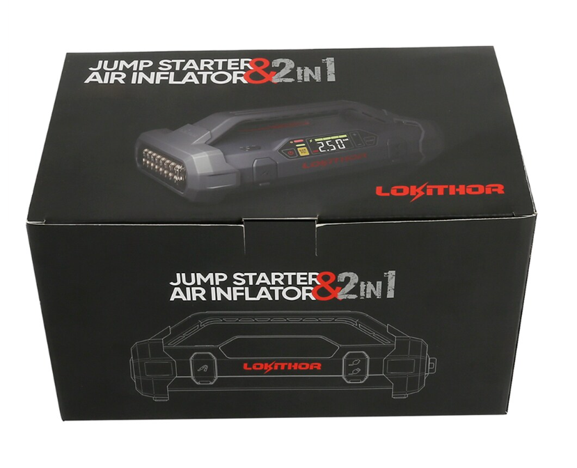 Gens Ace & Tattu Powerbank / Jump Starteris Lokithor JA301 20000mAh, 2000A su kompresoriumi 10-150 PSI