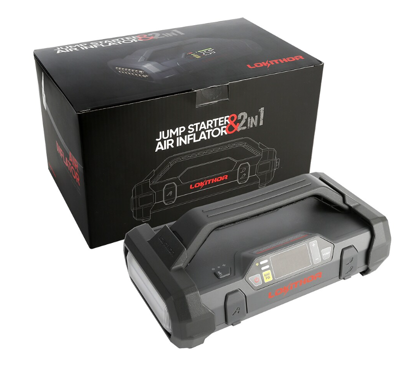 Gens Ace & Tattu Powerbank / Jump Starteris Lokithor JA301 20000mAh, 2000A su kompresoriumi 10-150 PSI