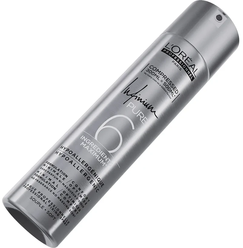 L'Oréal Professionnel Infinium Pure Minkštas plaukų lakas, 300 ml