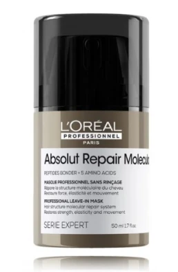 L'oreal Professionnel Absolut Repair Molecular Mascarilla Profesional Reparadora Sin Aclarado Para Cabello Dañado, 100 ml
