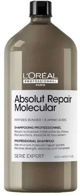 L'Oréal Professionnel Série Expert Absolut Repair Molecular Professional Šampūnas molekulinę struktūrą atstatantis šampūnas pažeistiems plaukams, 1500 ml