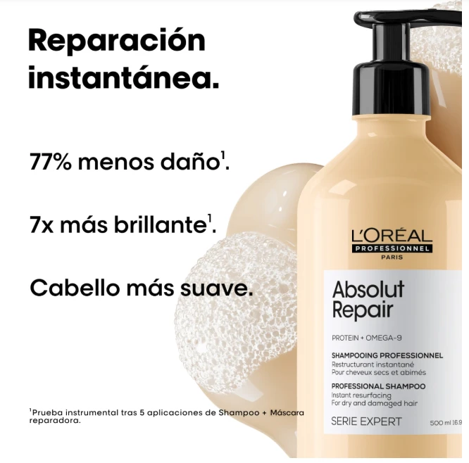 L'oreal Professionnel Loreal Absolut Repair Gold atkuriamasis šampūnas pažeistiem plaukam 500ml