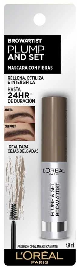L’Oréal Paris Make-Up Designer Brow Artist Plumper 108 Dark Brunette antakių tušas Ruda 7 ml