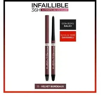 L'Oréal Paris Infaillible Grip 36H gelinis automatinis akių kontūro pieštukas akių pieštukas