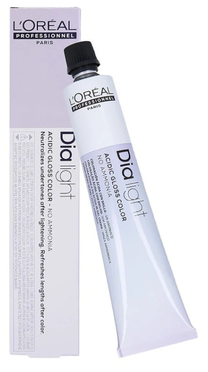 L'Oreal Dia Light 7.13 dažų tūbelė ir pakuotė