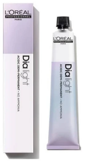 L'Oreal Dia Light 8.3 plaukų dažai, tūbelė ir pakuotė