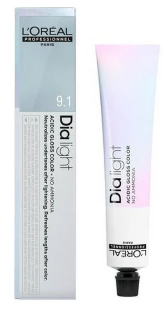 L'Oreal Dia Light 9.1 plaukų dažai su pakuote